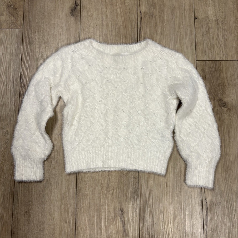 Abercrombie Kids Fuzzy Soft Knit‎ Sweater Soft Preppy Comfy Cozy Academia 7/8